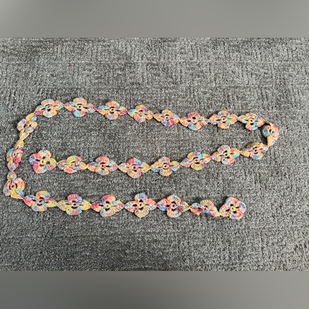 Multicolor Crochet Flower Belt - Women Accessories